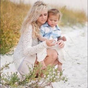 Boys button down blue checked shirt